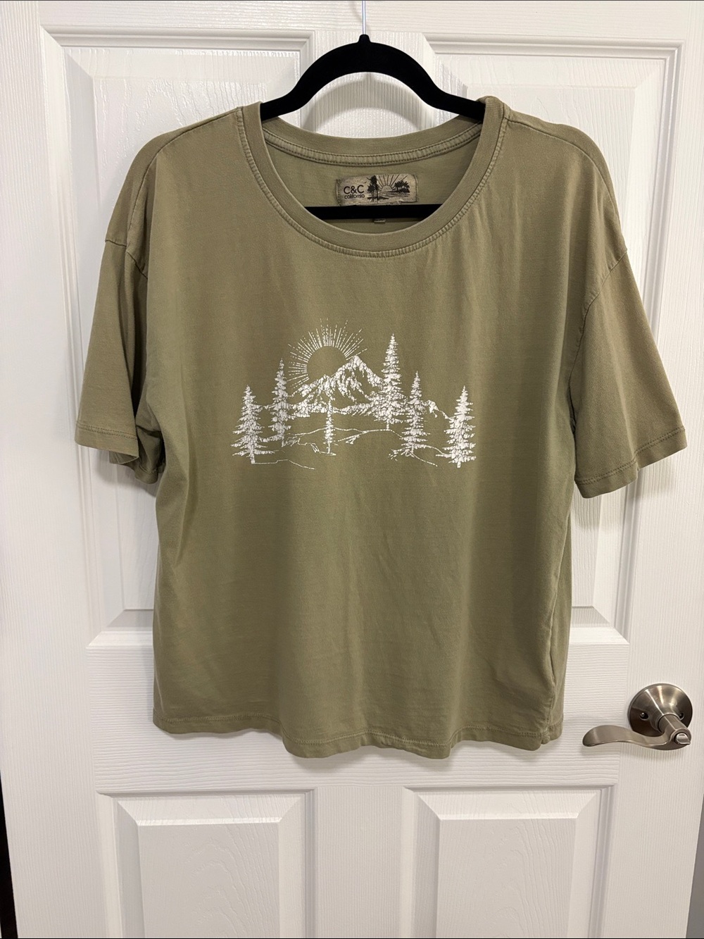 C&C California Olive Graphic Mountain Tee